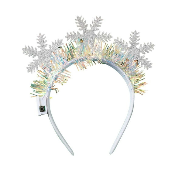 Christmas Headband under $5! Cagogo Christmas Headband Luminous Antlers, Christmas Tree Hair Ornaments with Lights, Glitter Head Costume Props for Parties, Festive Light Up Hair Accessories