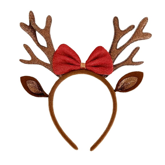 Christmas Headband, Antler Hair Band, Christmas Hat Hair Accessories for Holiday Party Decoration, Multicolor Polyester Durable Festive Headwear