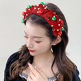 thumbnail image 1 of Christmas Headband for Women Festive Wide Turban Style Hair Accessories for Holiday Celebrations and Seasonal Decorations, 1 of 5