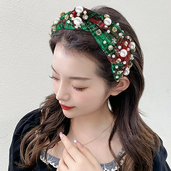 Christmas Headband for Women Festive Wide Turban Style Hair Accessories for Holiday Celebrations and Seasonal Decorations