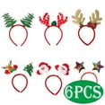 thumbnail image 1 of Christmas Headbands Party Hats Christmas Headwear Cute Christmas Ears Headpiece for Women to Fit All Sizes Christmas Party Favors 6-Pack A, 1 of 6
