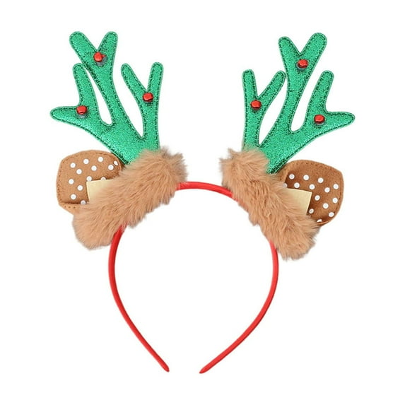 Christmas Headbands, Holiday Antlers Headbands, Festive Reindeer Antler Hair Accessories for Christmas Parties, Soft Lint Fabric, Lightweight Elastic Band, Comfortable Fit for Adults and Kids