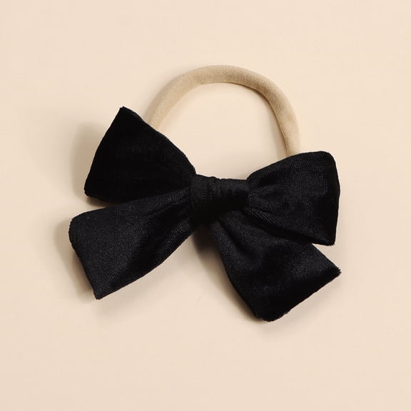 Christmas Headbands Red Hair Bow,Green Velvet Bows Black Hair Accessories for Infant Christmas Outfits