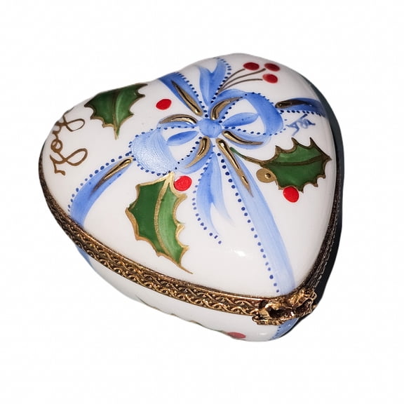 Christmas Heart Joyeux Noel Box | Limoges Boutique Limoges Box Porcelain Figurine