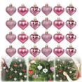 thumbnail image 1 of Christmas Heart Ornaments,24 PCS Heart Shaped Ornament for Christmas Tree Heart Hanging Ornament Multi Finish Hearts Plastic Baubles Xmas Tree Hanging Decoration for Anniversary Party Decor, 1 of 9