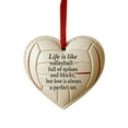 thumbnail image 1 of Christmas Heart Shape Decoration Sport Ball Theme Hanging Ornament for Xmas Tree Holiday Gifts for Ball Games Lovers (Volleyball), 1 of 5