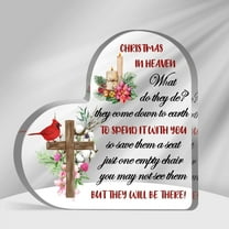 Christmas In Heaven Decor Sign, Sympathy Memorial Gifts for Loss Loved One, Someone we Love is in Heaven Plaque, Bereavement Remembrance Condolence Keepsake for Christmas Table Desk Decorations