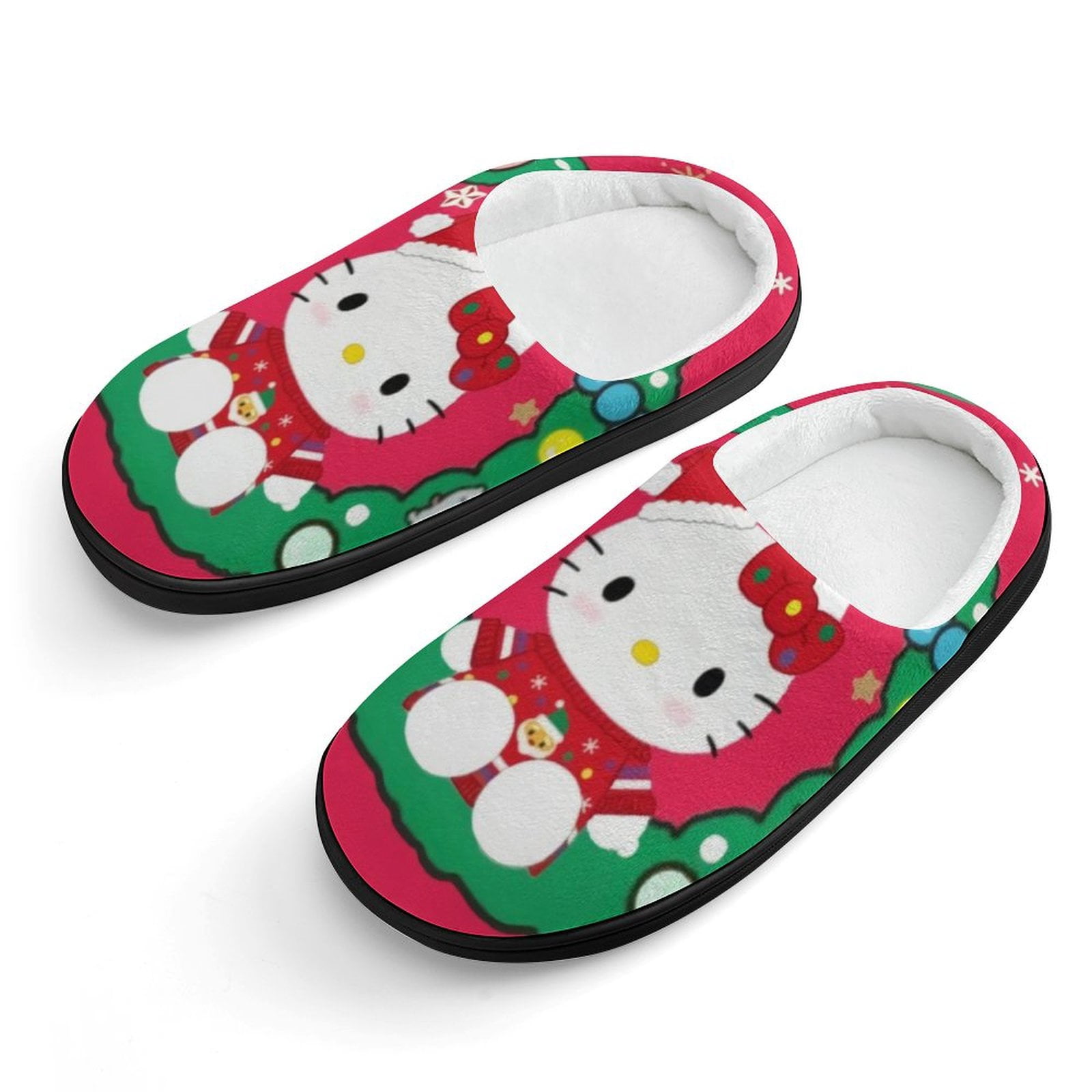 Christmas Hello Kitty Slippers for Kids Girls Boys,Soft Plush Cute ...