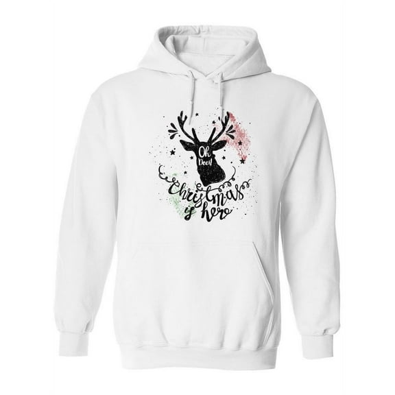 Christmas' Here Hoodie Women -Image by Shutterstock, Female 5X-Large