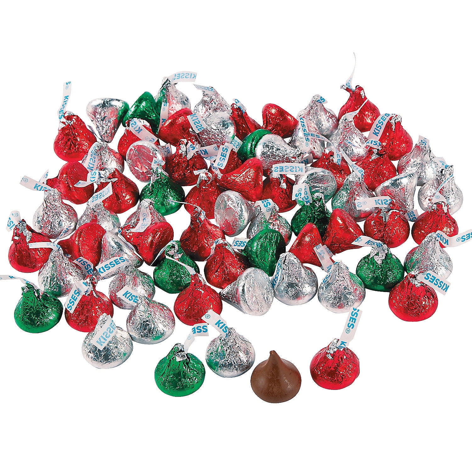 Christmas Hershey Kisses for Christmas 10.1 Oz - Edibles - Chocolate - 65 Pieces