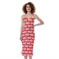 thumbnail image 1 of Christmas Ho Ho Ho Pattern Print Slim Fit Midi Cami Dress, Jesus Christian Fashion Summer Maxi Sexy Casual Dress For Women, 1 of 4