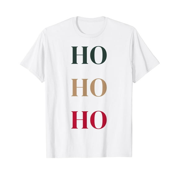 Christmas Ho Ho Ho Winter Holiday Seasonal Farmhouse Style T-Shirt