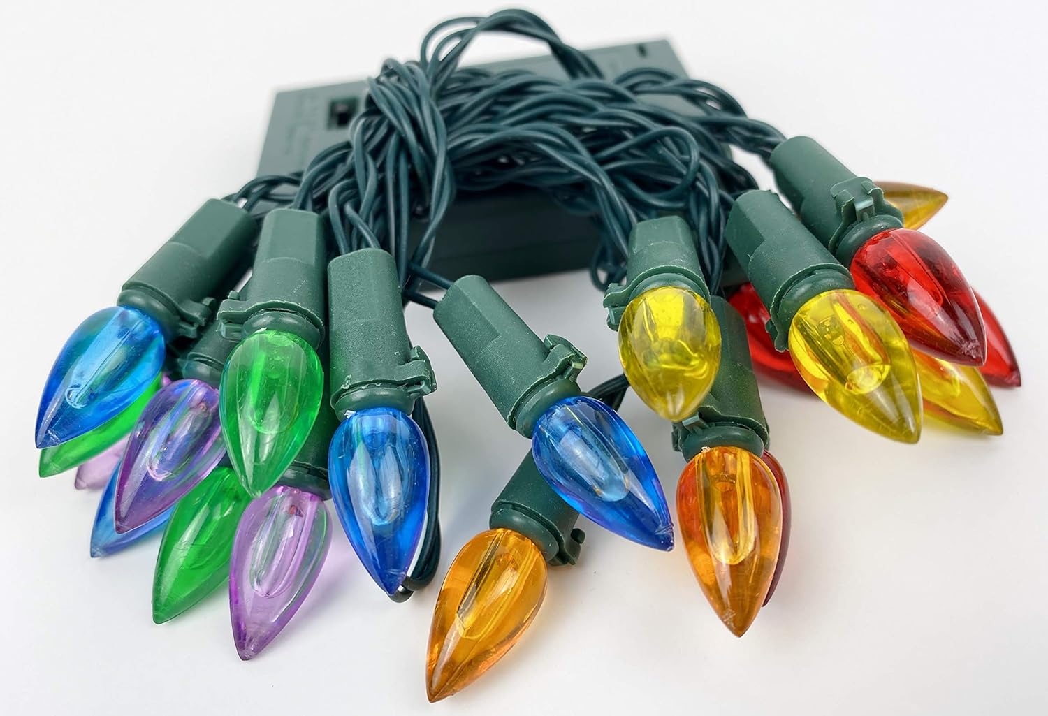 Christmas Holiday 3Function Multi Color LED C3 Light Set, 20 Teardrop