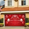 Christmas Holiday Banner Garage Door Decorations 6 x 13 ft Santa's Reindeer Barn Garage Door