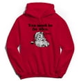 thumbnail image 1 of Christmas Holiday Be Nice Graphic Red Men's Cotton Pullover Hoodie, 1 of 1