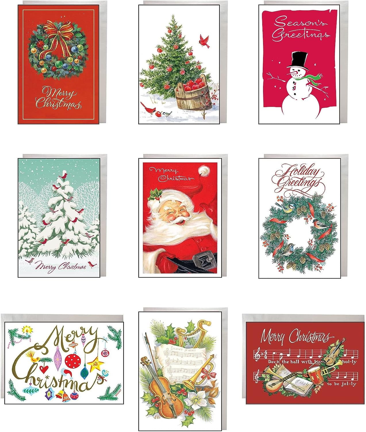 Christmas & Holiday Boxed Greeting Card Assortment MultiPack Set (4x6