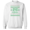 thumbnail image 1 of Christmas Holiday Bring On The Nog Graphic White Men's Cotton Pullover Sweatshirt, 1 of 1