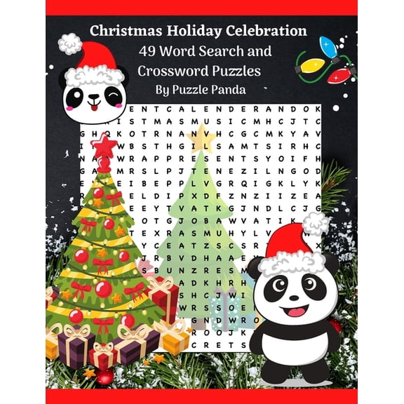 Christmas Holiday Celebration Word Search & Cross Word Puzzles By Puzzle Panda