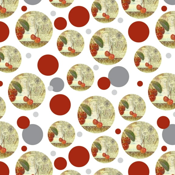 Christmas Holiday Cherry Cherries Red Green Premium Gift Wrap Wrapping Paper Roll