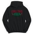 thumbnail image 1 of Christmas Holiday Christmas Squad Graphic Black Men's Cotton Pullover Hoodie, 1 of 1