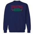 thumbnail image 1 of Christmas Holiday Christmas Squad Graphic Navy Men's Cotton Pullover Sweatshirt, 1 of 1