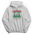 thumbnail image 1 of Christmas Holiday Christmas Tree Farm Graphic White Men's Cotton Pullover Hoodie, 1 of 1