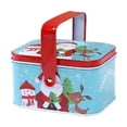thumbnail image 1 of Christmas Holiday Cookie Tin - Ornamental Metal Storage Container with Seasonal Designs for Candy, Cookies and Gift Giving Occasions - C, 1 of 5