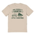 thumbnail image 1 of Christmas Holiday Country Little Christmas Graphic Sand Men's Cotton T-Shirt, 1 of 1