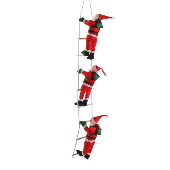Christmas Holiday Decor Ladder Rope Climbing Santa Christmas Tree Ornament Creative Tree Hangings Long lasting
