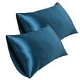 thumbnail image 1 of Christmas Holiday Decor New 20*30 Inch Satin Pillowcase, Imitation Silk Pillowcase (2pc), Dark Blue, 1 of 1