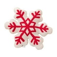 thumbnail image 1 of Christmas Holiday Decoration Pillow, Snowflake Shape Cushion, Soft Velvet Fabric, 16x16 Inch, Machine Washable, Cozy Winter Sofa Bedroom Decor, Microfiber Filled, Reinforced Stitching, 1 of 6