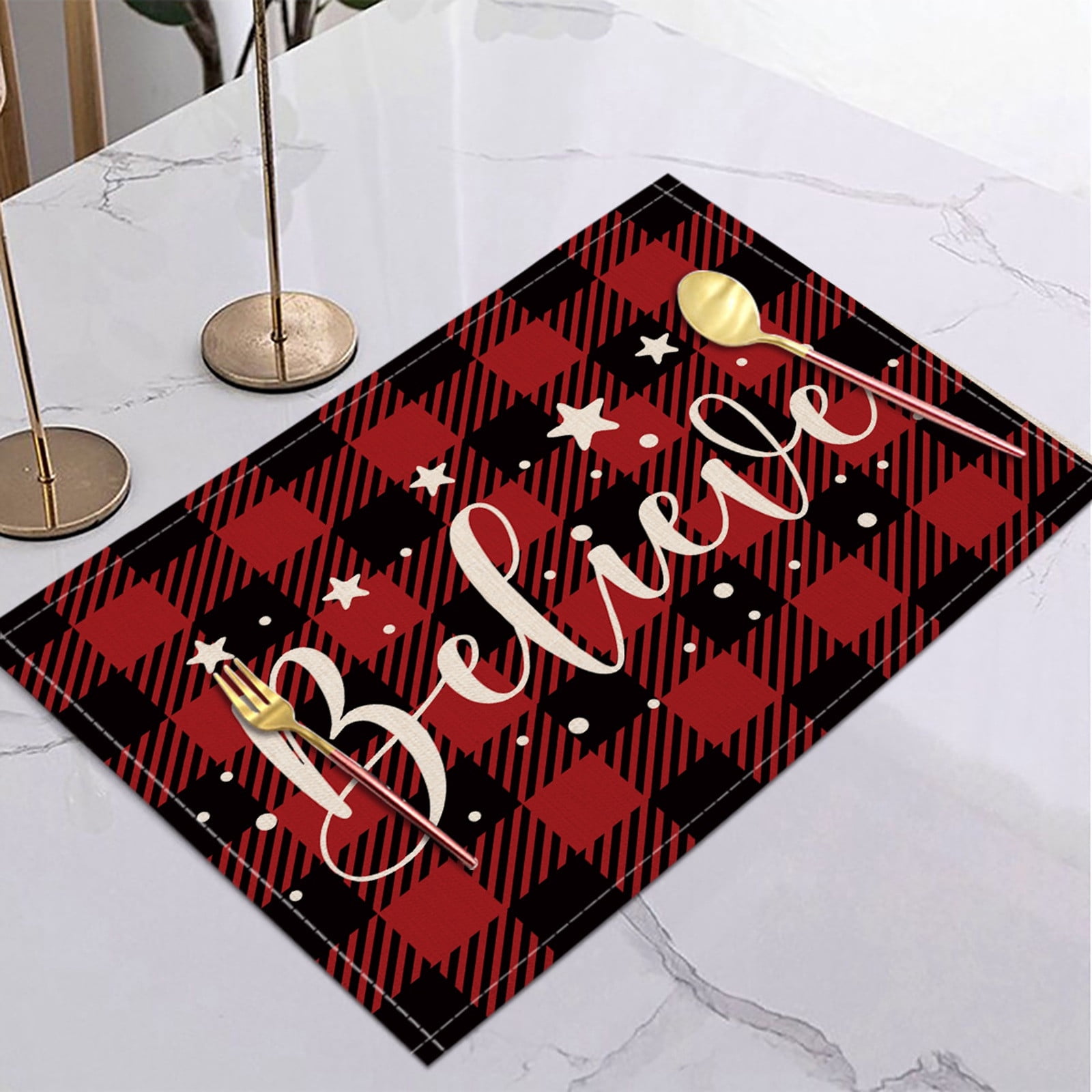 Christmas Holiday Decoration Placemat Christmas Placemat Home Kitchen