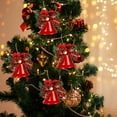 thumbnail image 1 of Christmas Holiday Decorations Bow Bells Window Christmas Tree Accessories Metal Pendants, 1 of 9
