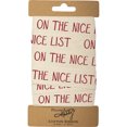 thumbnail image 1 of Christmas Holiday Decortaion On The Nice List Ribbon, 10 Yards, White, Cotton, 1 of 1