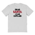 thumbnail image 1 of Christmas Holiday Deer Santa Graphic Ash Grey Men's Cotton T-Shirt, 1 of 1