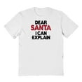 thumbnail image 1 of Christmas Holiday Deer Santa Graphic White Men's Cotton T-Shirt, 1 of 1
