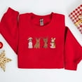 thumbnail image 1 of Christmas Holiday Dog Embroidered Sweatshirt, 1 of 1