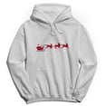 thumbnail image 1 of Christmas Holiday Dont Stop Believing Graphic White Men's Cotton Pullover Hoodie, 1 of 1