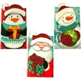 thumbnail image 1 of Christmas Holiday Essentials Glitter Gift Card Holders- Santa, Snowman & Penguin, 1 of 4