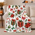 thumbnail image 1 of Christmas Holiday, Festive Holiday Scene, Warm Flannel Blanket for Living Room and Reading Nook with Detailed Artwork, Art Lovers Christmas Gift, Festive Home Decor, 1 of 9