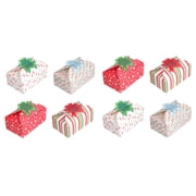 Christmas Holiday Fruit Cake Gift Boxes Kit or Munchkin Doughnut boxes, Printed, 8 Boxes