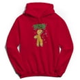 thumbnail image 1 of Christmas Holiday Ginger All The Way Graphic Red Men's Cotton Pullover Hoodie, 1 of 1