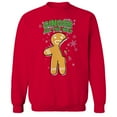thumbnail image 1 of Christmas Holiday Ginger All The Way Graphic Red Men's Cotton Pullover Sweatshirt, 1 of 1