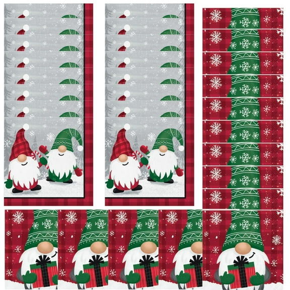 Christmas Holiday Gnomes Beverage and Lunch Napkins (32)