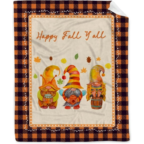 Christmas Holiday Gnomes Blanket Gifts for Adults Women Soft Warm Flannel Fleece Throw Blanket for Couch Bed Travel 60"x80" for Family