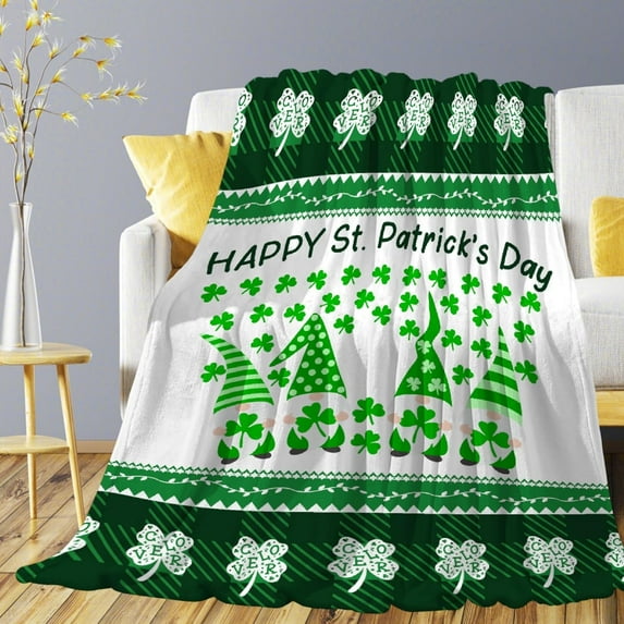 Christmas Holiday Gnomes Blanket Gifts for Adults Women Soft Warm Flannel Fleece Throw Blanket for Couch Bed Travel 60"x80" for Family