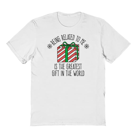 Christmas Holiday Greatest Gift Graphic White Men's Cotton T-Shirt
