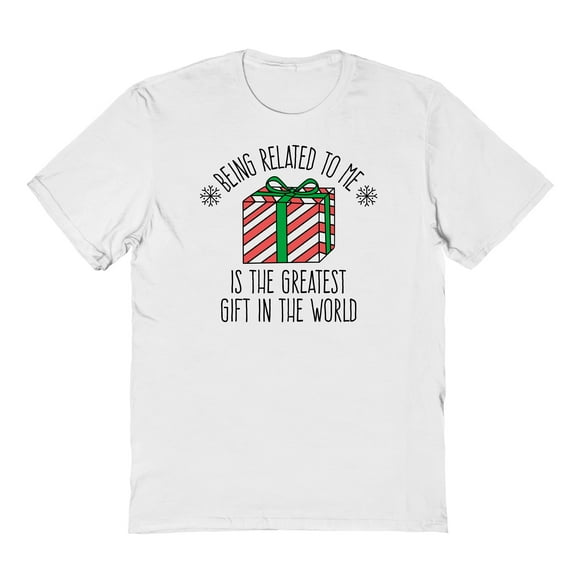 Christmas Holiday Greatest Gift Graphic White Men's Cotton T-Shirt