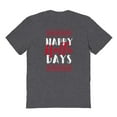 thumbnail image 1 of Christmas Holiday Happy Holla Days Script Graphic Dark Heather Men's Cotton T-Shirt, 1 of 1
