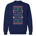 thumbnail image 1 of Christmas Holiday Hey Kids Sweater Print Graphic Navy Men's Cotton Pullover Sweatshirt, 1 of 1